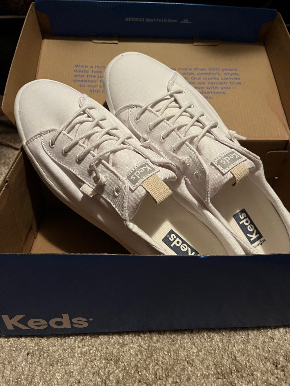 Keds Women’s White Canvas Lace-Up Sneakers